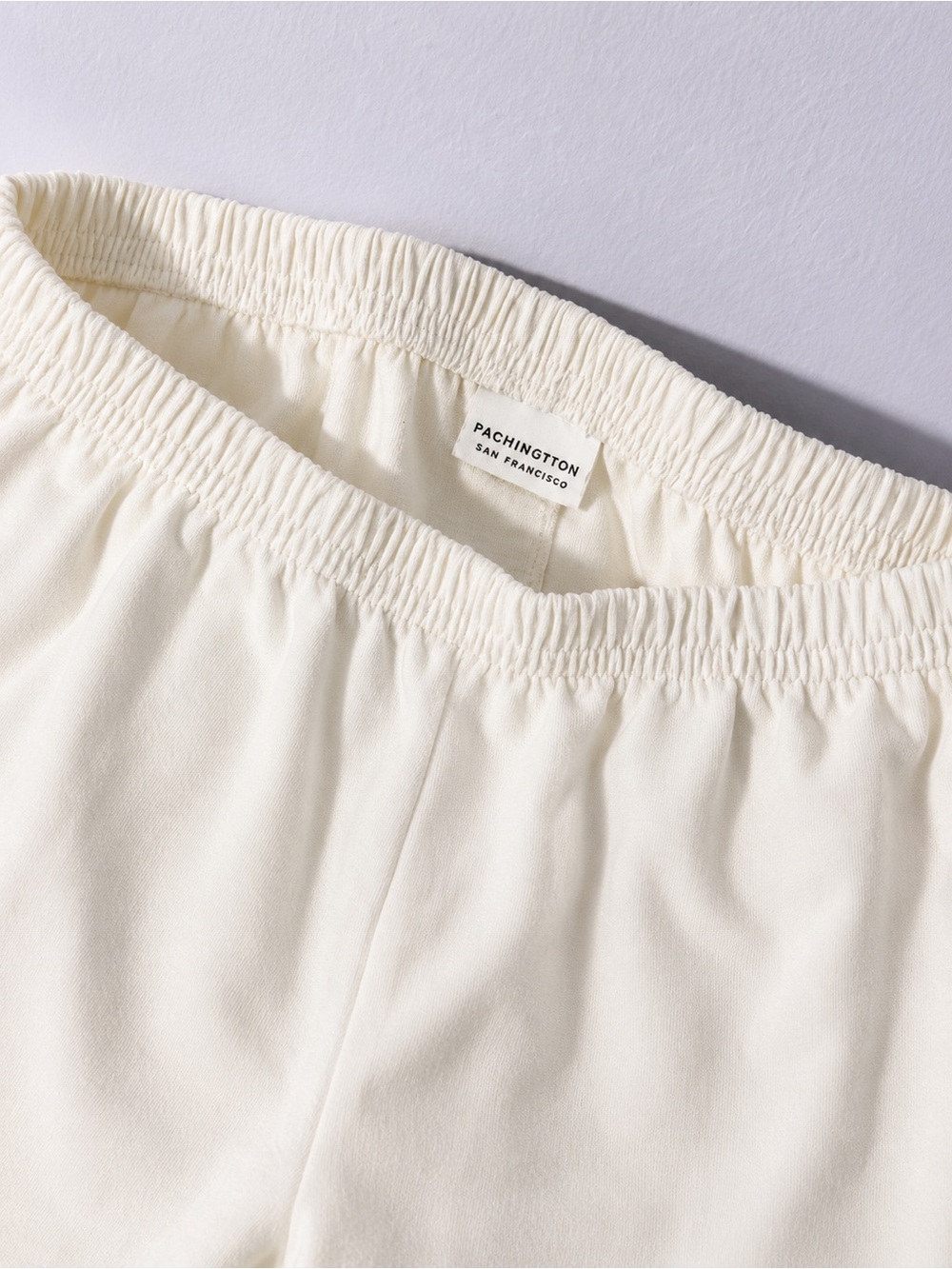 Patchington Cream Elastic-Waist Athletic Shorts